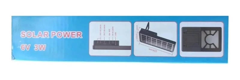 KIT SOLAR PORTATIL CON CARGADOR Y 2 FOCOS 6V 3W - 2
