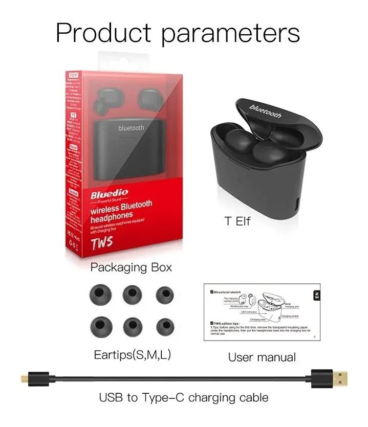 AUDIFONOS BLUETOOTH TWS CON MANOS LIBRES Y MICROFONO - 4