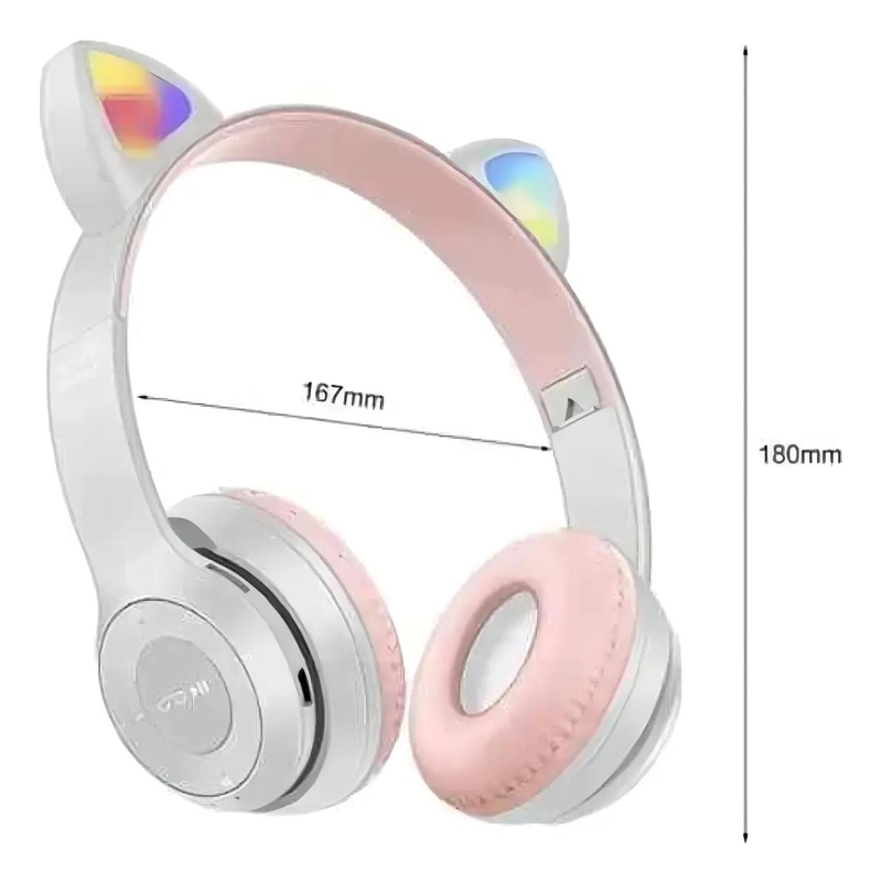 AURICULARES GAMER INALAMBRICOS CON LUZ LED NEGRA - 5