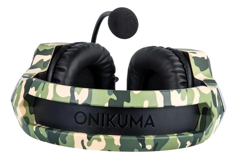 AURICULARES GAMER K8 CAMUFLAJE VERDE CON LUZ LED - 5