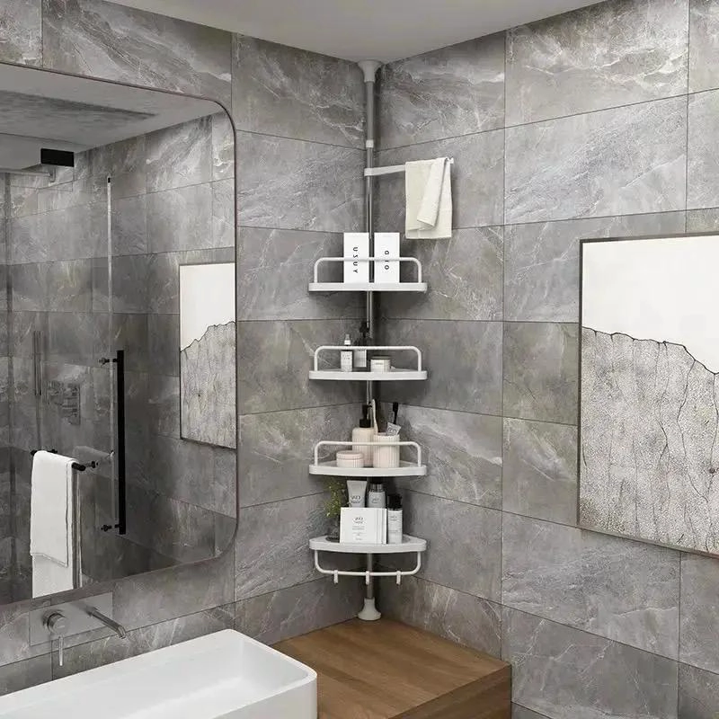 ESTANTE ESQUINERO PARA BAÑO CON 4 REPISAS - 4