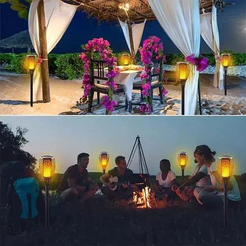 PACK 8 LAMPARAS SOLARES ANTORCHAS LED PARA JARDIN - 3