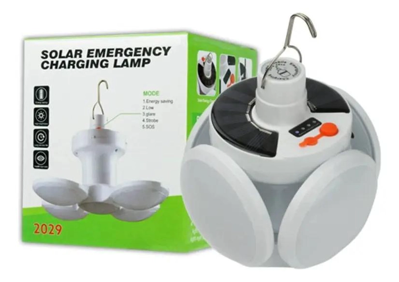 PACK 2 LAMPARAS LED SOLARES RECARGABLES 5 CARAS - 2
