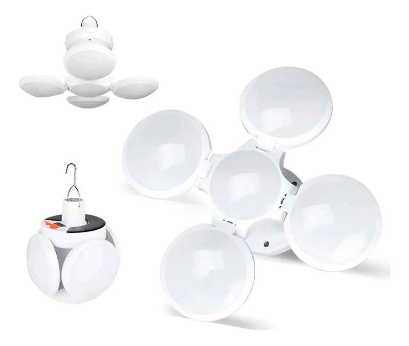 PACK 2 LAMPARAS LED SOLARES RECARGABLES 5 CARAS - 4