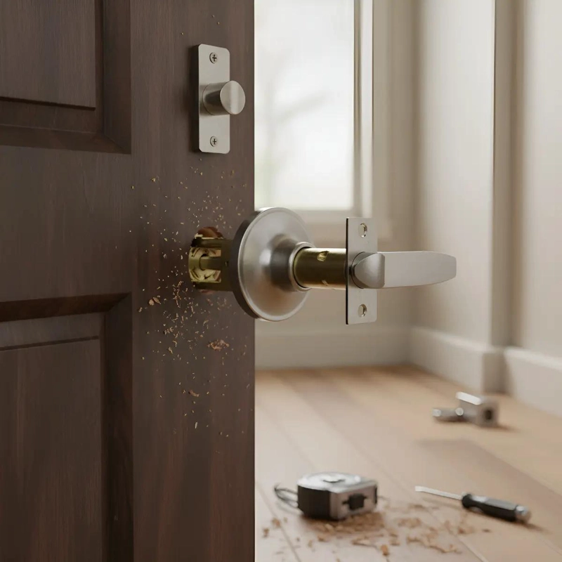 CERRADURA CON MANIJA PARA PUERTA DE RECAMARA O PRINCIPAL - 5