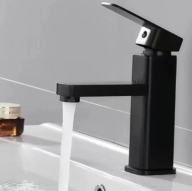 MONOMANDO PARA LAVAMANOS NEGRO MATE - 2