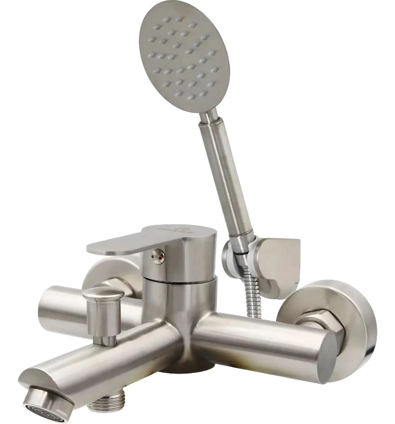 LLAVE MONOMANDO PARA TINA Y DUCHA ACERO INOXIDABLE - 1