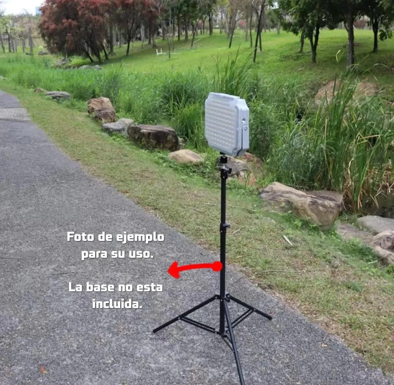 FOCO LED SOLAR 200W RECARGABLE CON LUZ FRIA Y CALIDA - 3