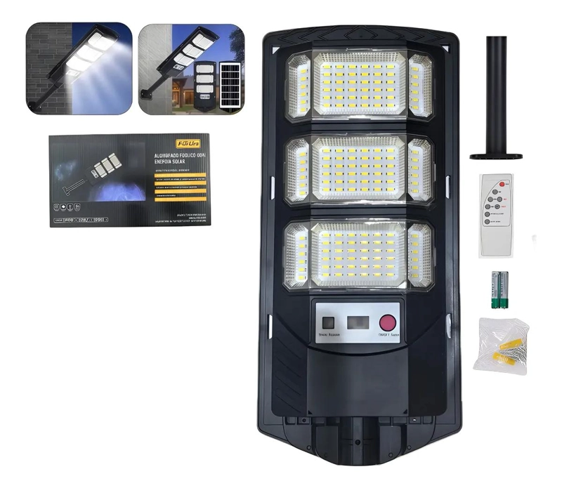 FOCO REFLECTOR SOLAR EXTERIOR LED CON SOPORTE Y MANDO - 1