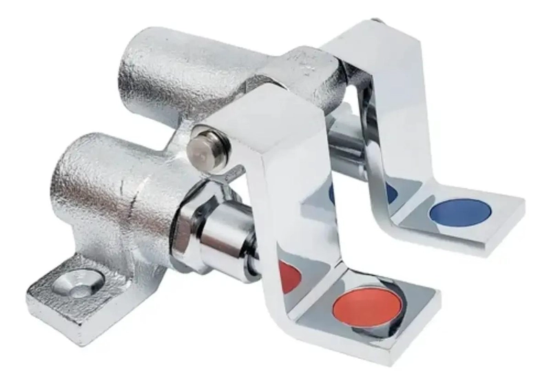 LLAVE PEDAL DOBLE PARA AGUA FRIA Y CALIENTE INDUSTRIAL - 1