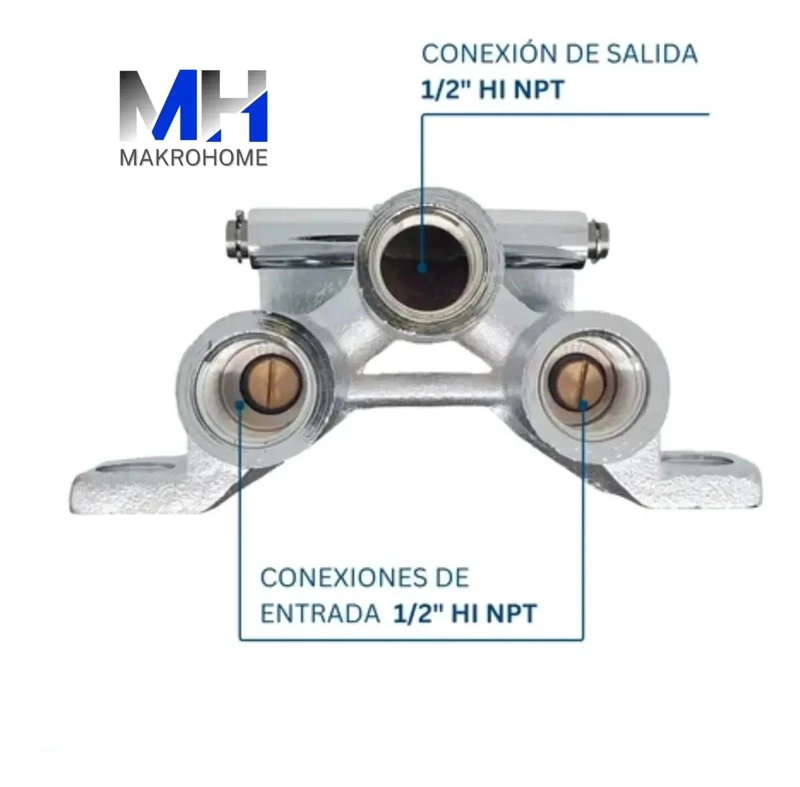 LLAVE PEDAL DOBLE PARA AGUA FRIA Y CALIENTE INDUSTRIAL - 3