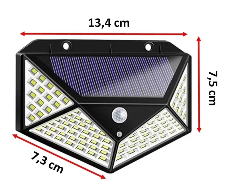 PACK 6 FOCOS SOLARES PARA EXTERIOR CON PANEL SOLAR - 1