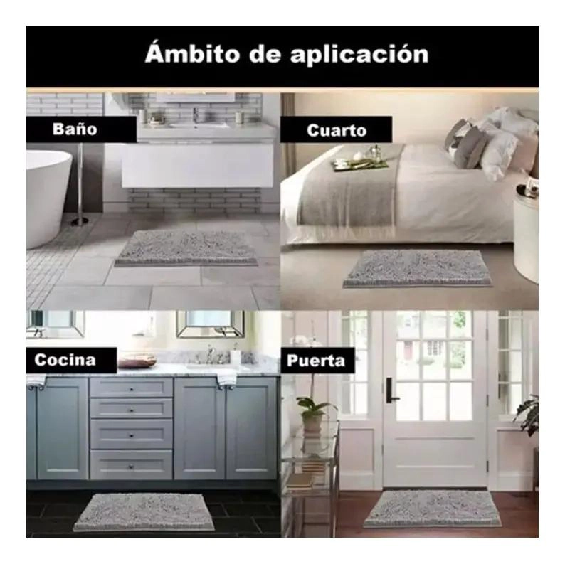 ALFOMBRA DE BAÑO MICROFIBRA ANTIDESLIZANTE 40X60CM - 2