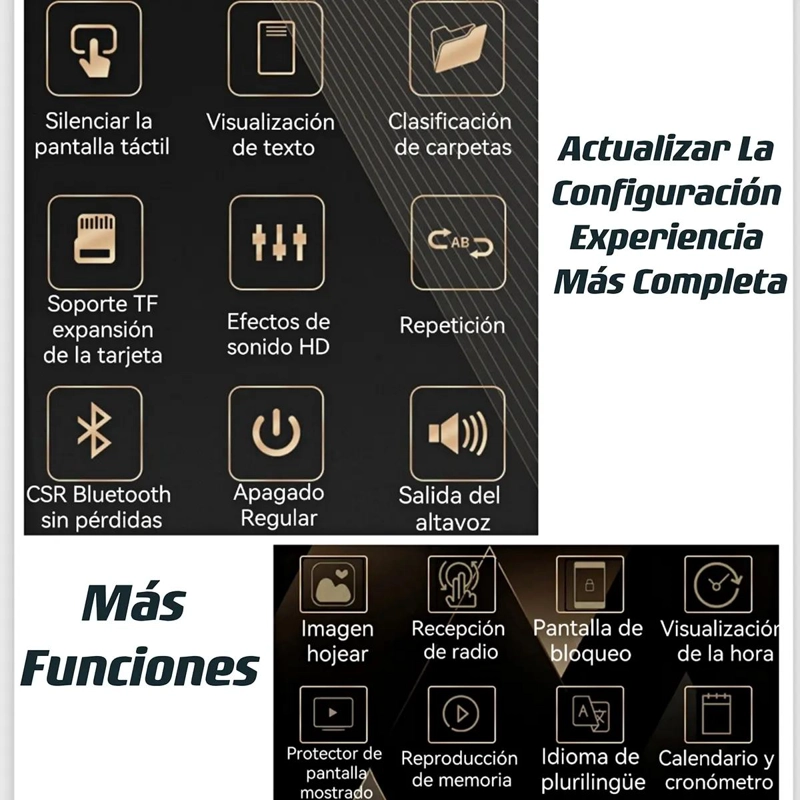 REPRODUCTOR MP3 Y MP4 TACTIL CON BLUETOOTH 8GB - 2