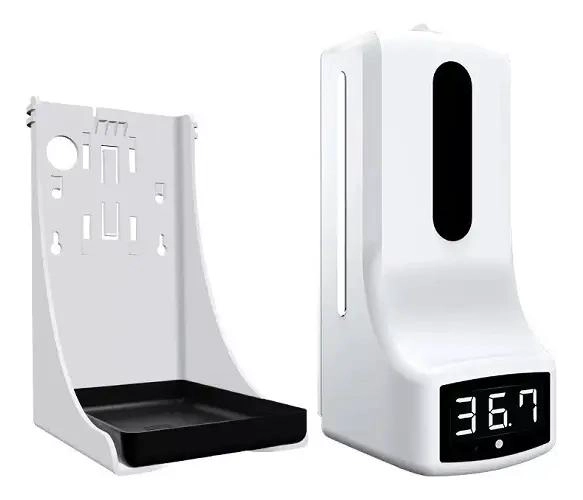 DISPENSADOR AUTOMATICO CON TERMOMETRO PARA ALCOHOL Y GEL - 1