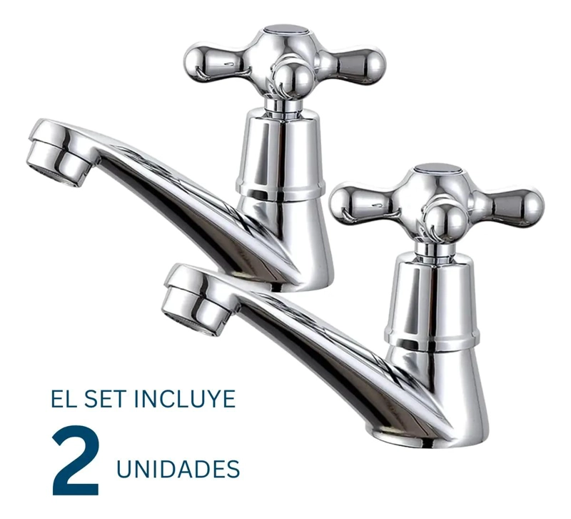 SET DE 2 LLAVES PARA LAVAMANOS CON ACCESORIOS - 2