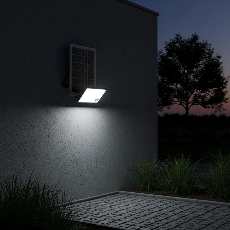 FOCO SOLAR LED FIJO EXTERIOR 5000W CON PANEL SOLAR - 2