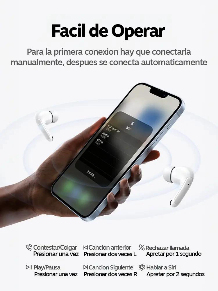 AUDIFONOS BLUETOOTH INALAMBRICOS IN EAR USAMS XD18 - 5
