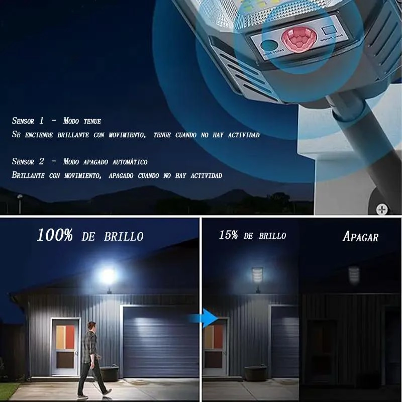 FOCO REFLECTOR LED EXTERIOR 2 UNIDADES CON SOPORTE Y MAND - 2