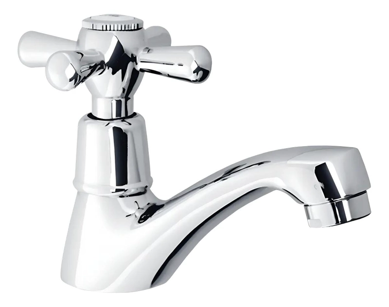 LLAVE PARA LAVATORIO DE BAÑO EN CROMO - 1