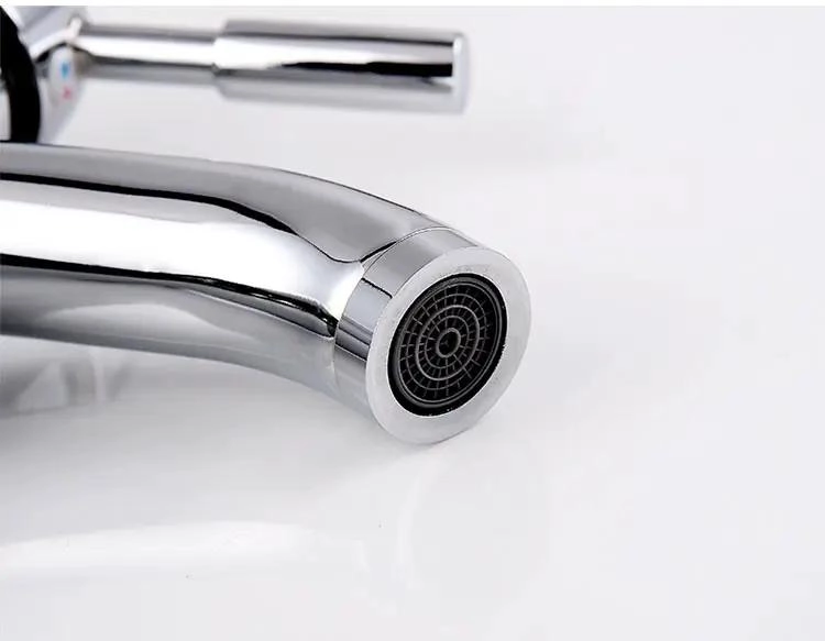 LLAVE MONOMANDO ALTA PARA BAÑO CROMADA 30 CM - 4