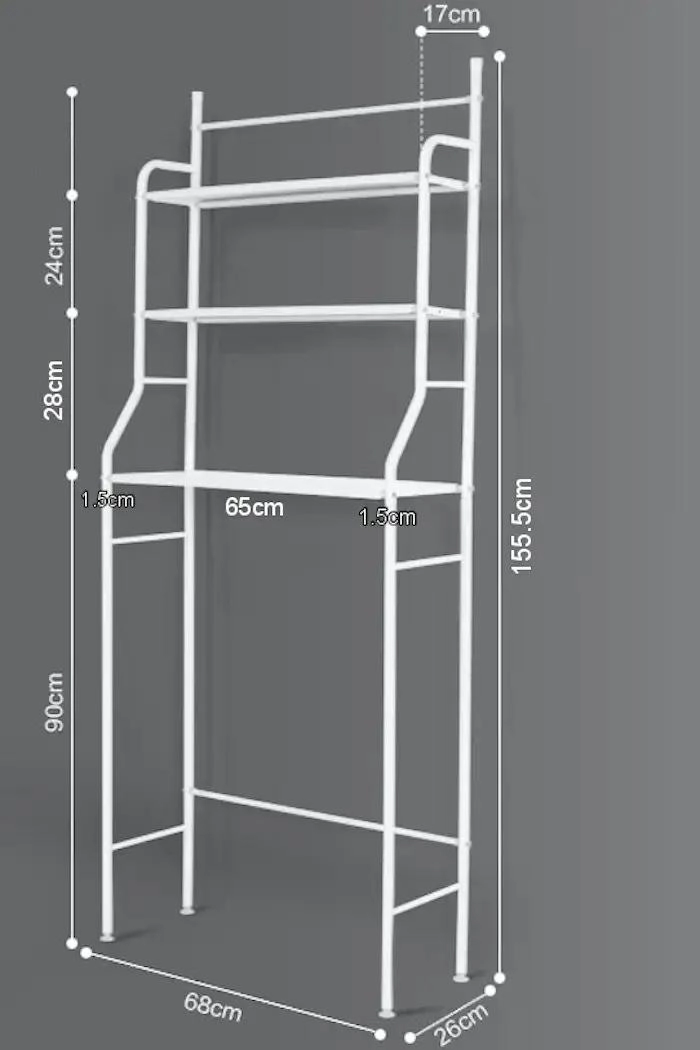 ORGANIZADOR METALICO PARA LAVADORA Y BAÑO 3 NIVELES - 2