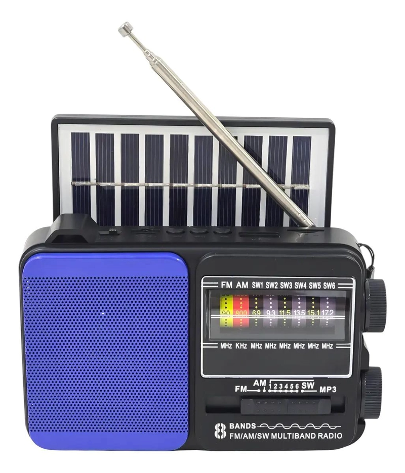 RADIO PORTATIL SOLAR RECARGABLE 8 BANDAS AM/FM - 1