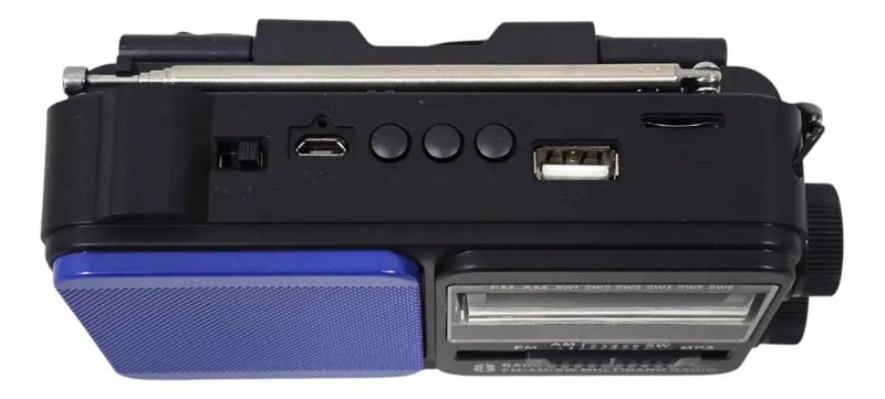 RADIO PORTATIL SOLAR RECARGABLE 8 BANDAS AM/FM - 5