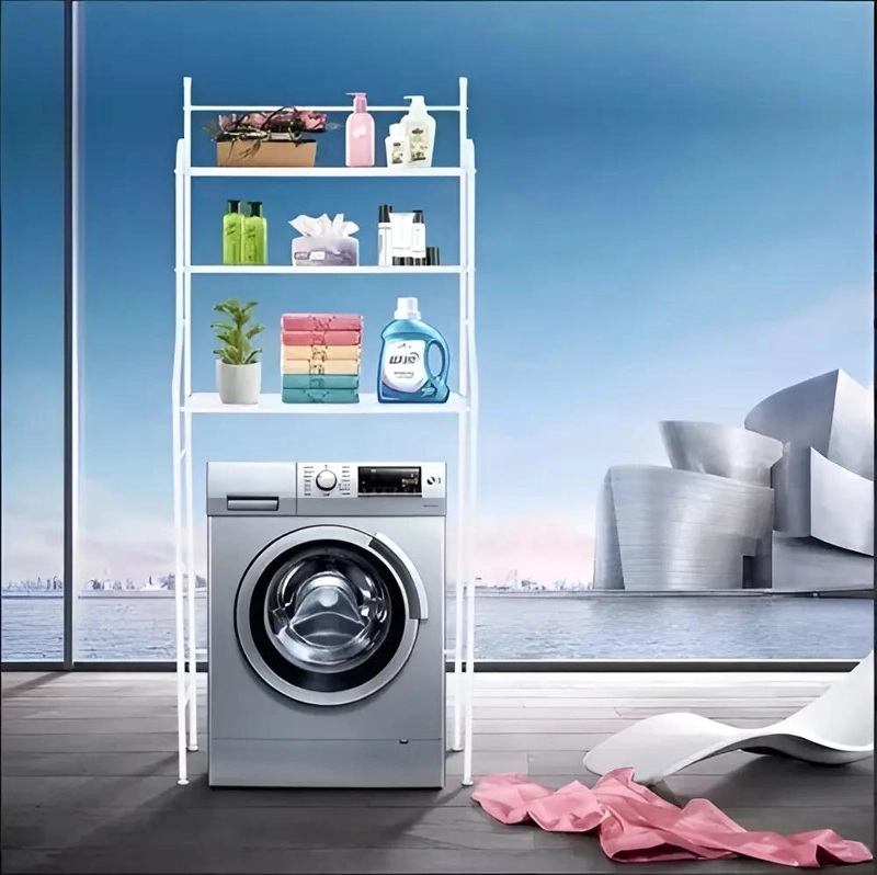 ORGANIZADOR METALICO PARA LAVADORA Y BAÑO 3 NIVELES - 1