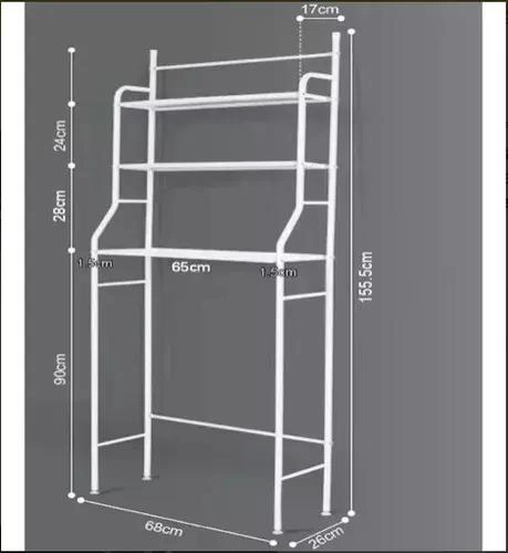 ORGANIZADOR METALICO PARA LAVADORA Y BAÑO 3 NIVELES - 2