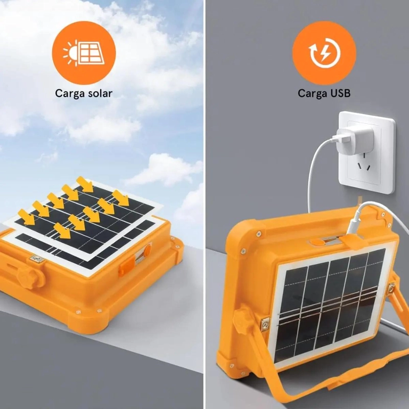 LUZ LED SOLAR RECARGABLE 1000W BALIZA IP66 EXTERIOR - 2