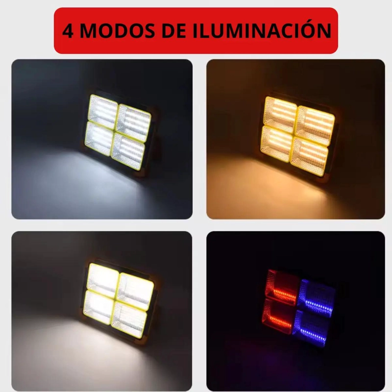 LUZ LED SOLAR RECARGABLE 1000W BALIZA IP66 EXTERIOR - 5