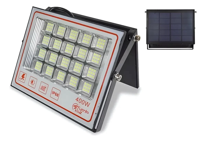 FOCO SOLAR REFLECTOR 400W IP68 CON PANEL MONTABLE - 1
