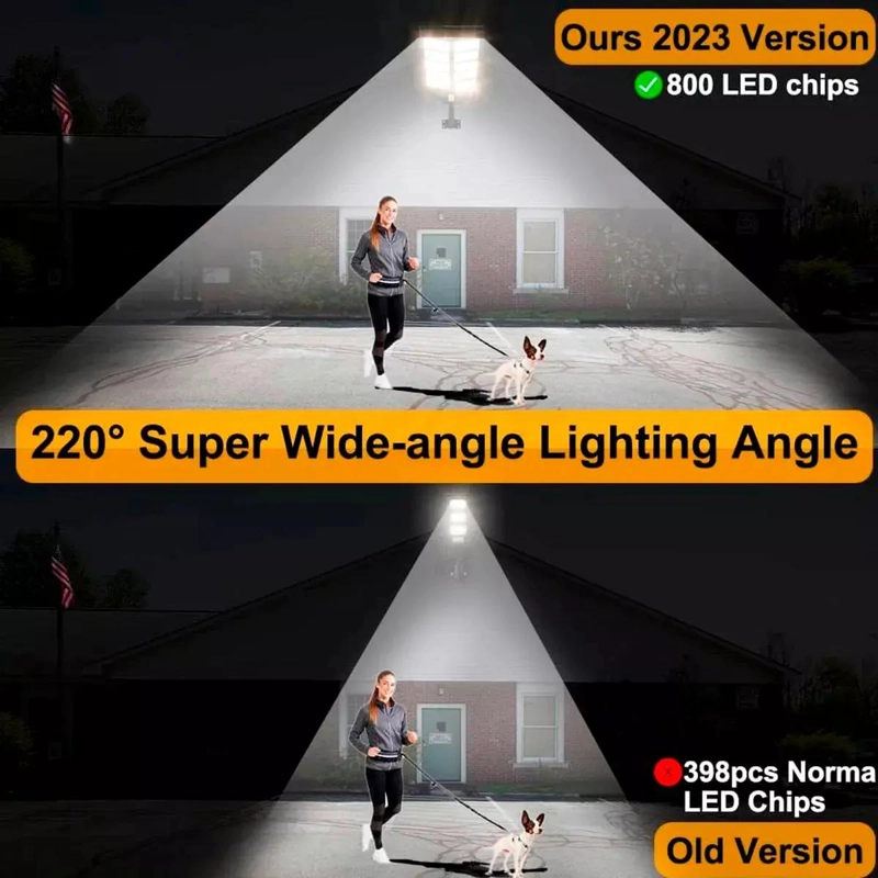 FOCO LED SOLAR PARA POSTE 1200W CON SENSOR DE MOVIMIENTO - 4