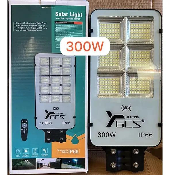 FOCO LED SOLAR 300W CON SENSOR Y PANEL - 2