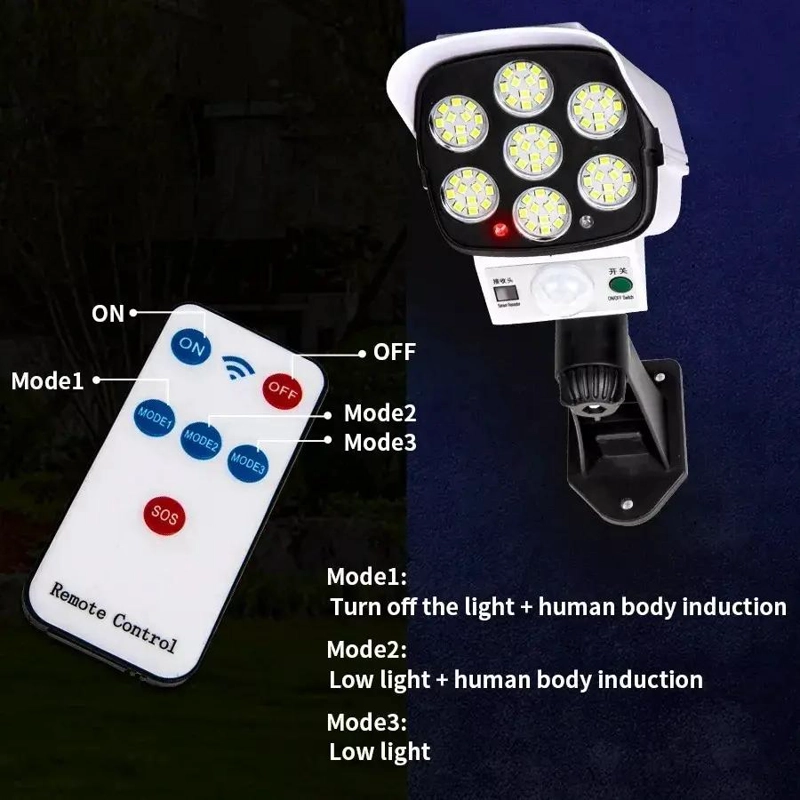 PACK 3 FOCOS SOLARES LED 150W CON SENSOR DE MOVIMIENTO - 2