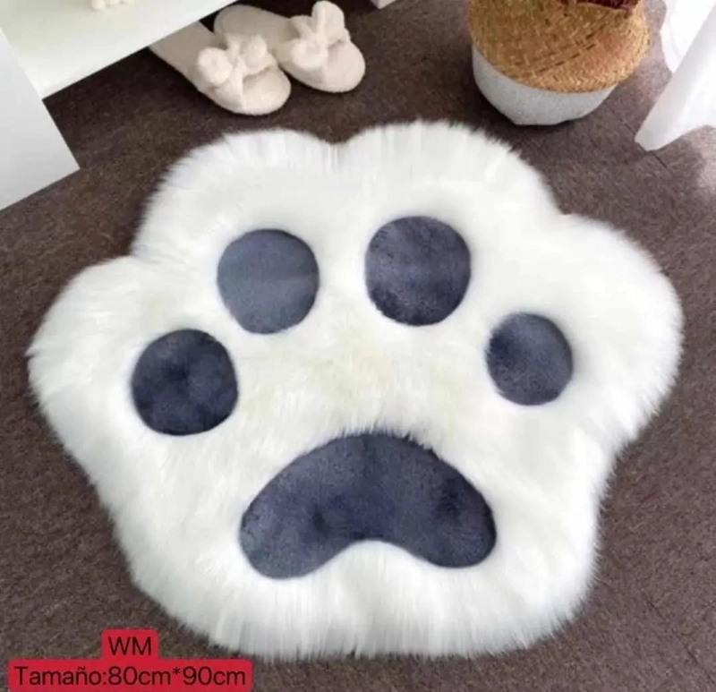 ALFOMBRA PELUDA PARA BAÑO Y LIVING CON DISEÑO DE PATITAS - 2
