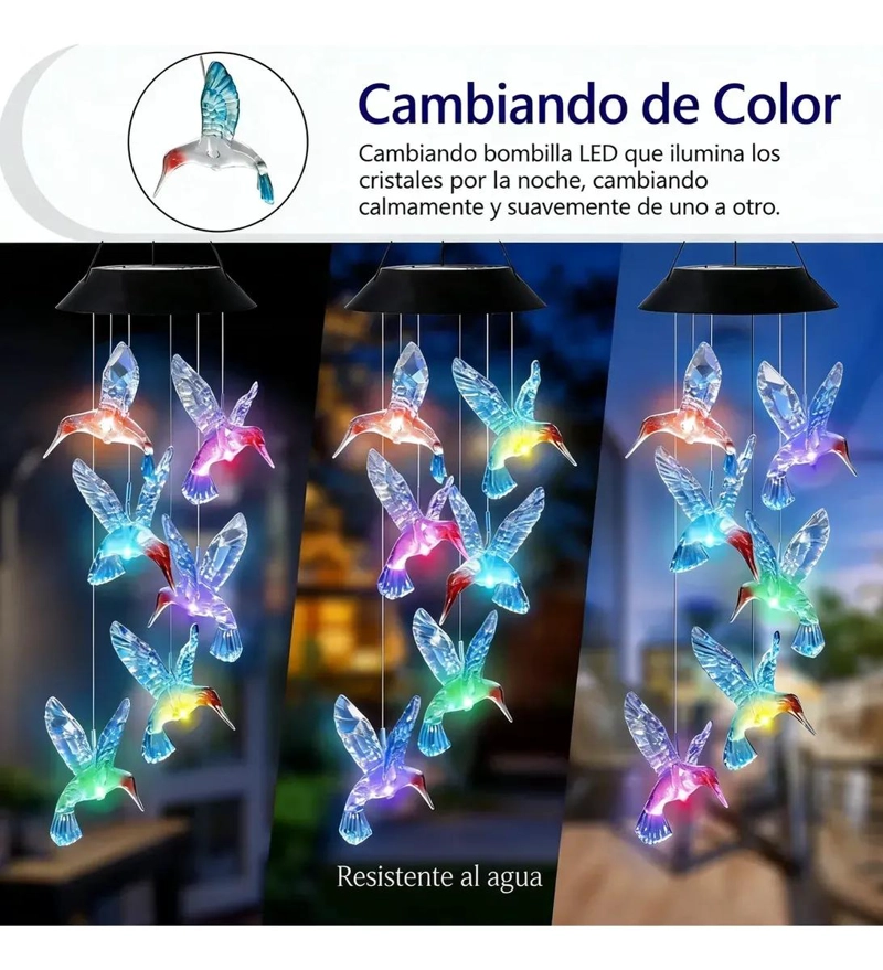 SET 3 LUCES SOLARES COLGANTES PARA JARDIN Y TERRAZA - 5