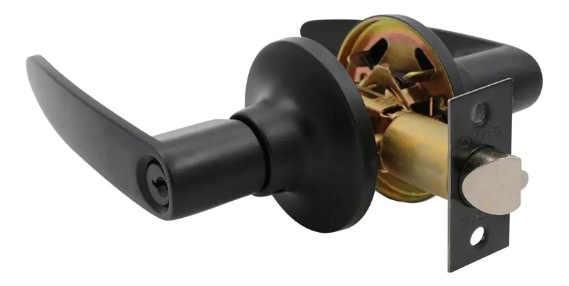 CERRADURA TUBULAR CON MANILLA COLOR NEGRO PARA ACCESO - 2