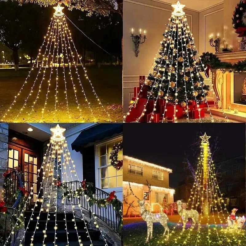 LUCES SOLARES LED DECORATIVAS PARA JARDIN NAVIDEÑO - 3