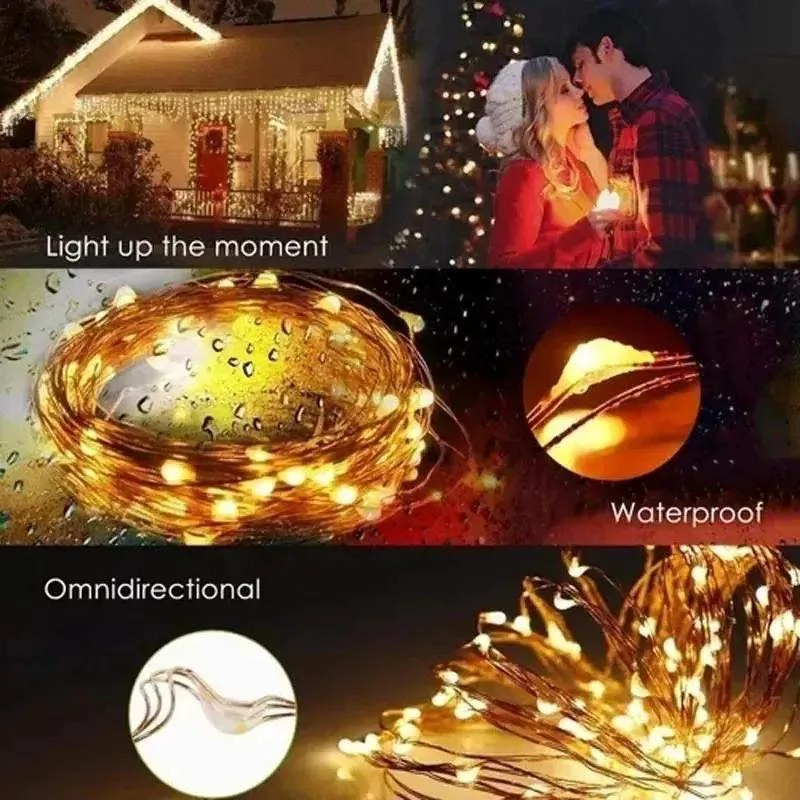 LAMPARA SOLAR CON TIRA LED DE 22 METROS Y 200 LUCES - 3