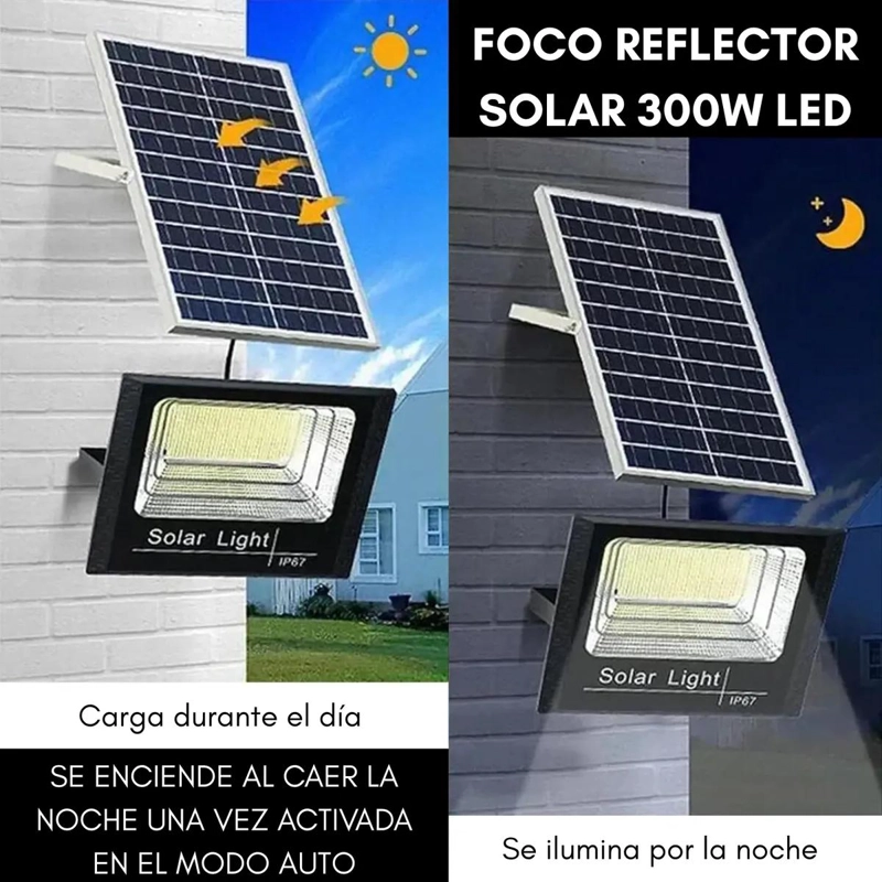 FOCO SOLAR REFLECTOR LED 300W PARA INTERIOR Y EXTERIOR - 2