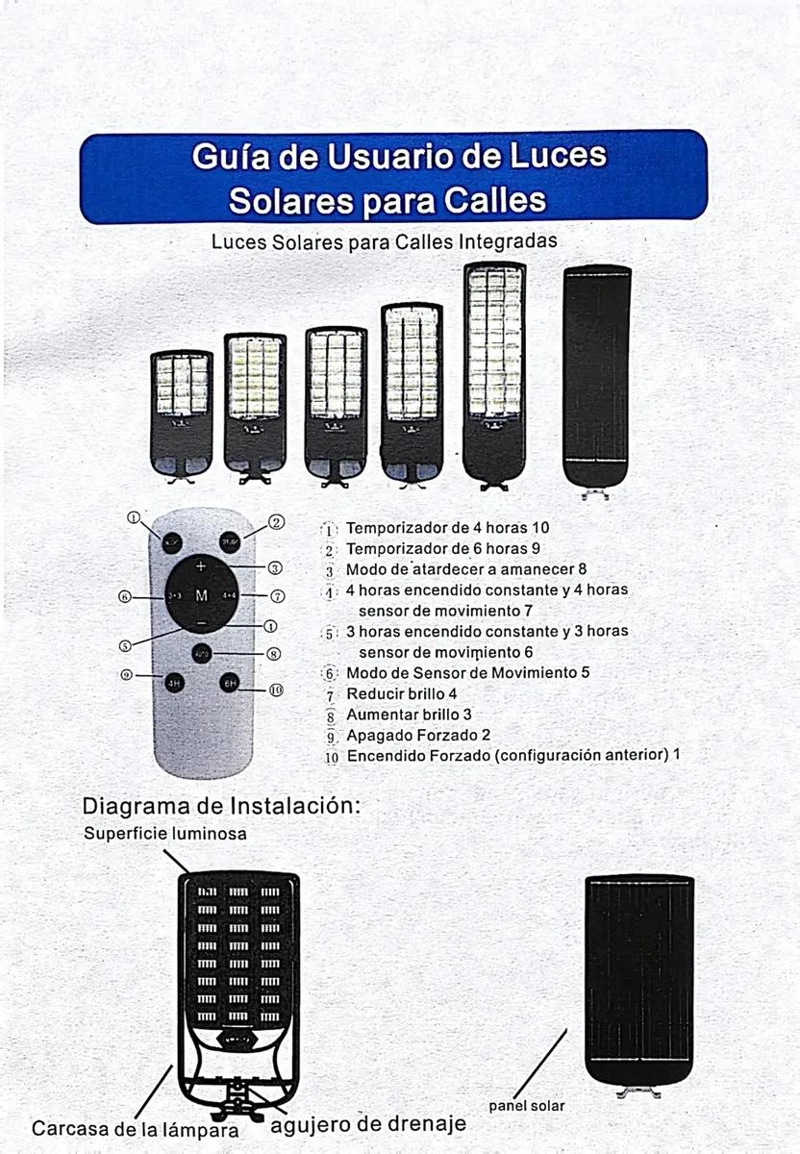 FOCO SOLAR EXTERIOR 1000W CON SENSOR Y CONTROL - 4