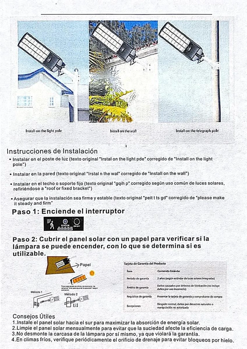 FOCO SOLAR EXTERIOR 1000W CON SENSOR Y CONTROL - 5