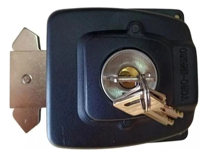 CERRADURA DE SOBREPONER PARA PUERTA O REJA ANTI PALANCA - 1