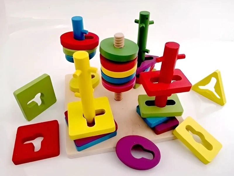 JUEGO DIDACTICO DE ENCAJE EN MADERA PARA NIÑOS - 2