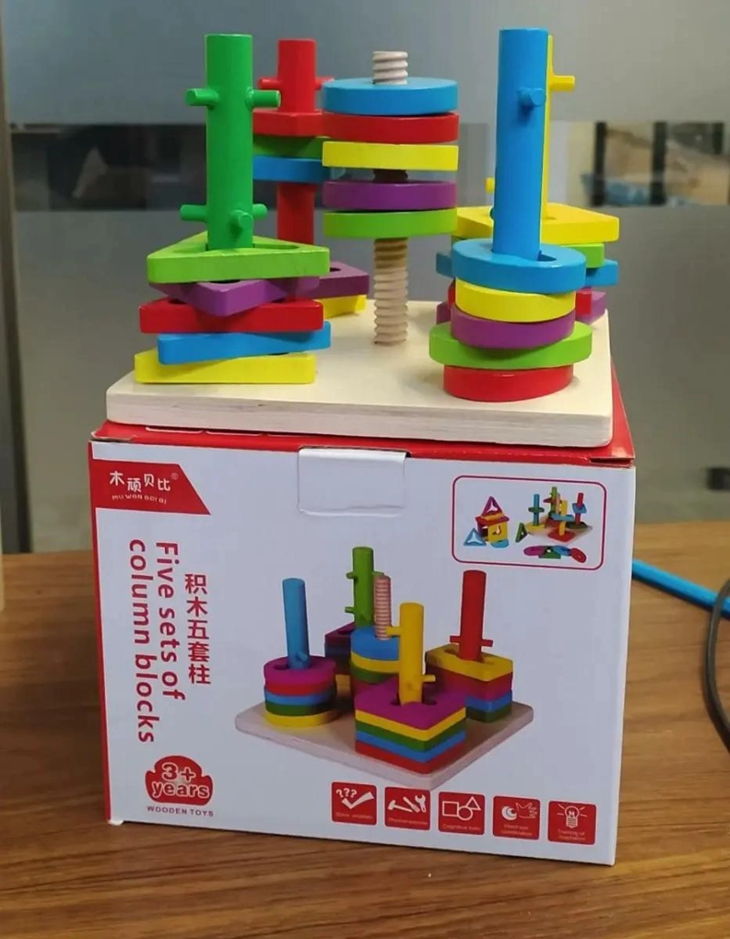 JUEGO DIDACTICO DE ENCAJE EN MADERA PARA NIÑOS - 3