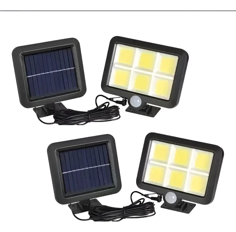 PACK 2 FOCOS LED SOLARES EXTERIORES 250W - 1