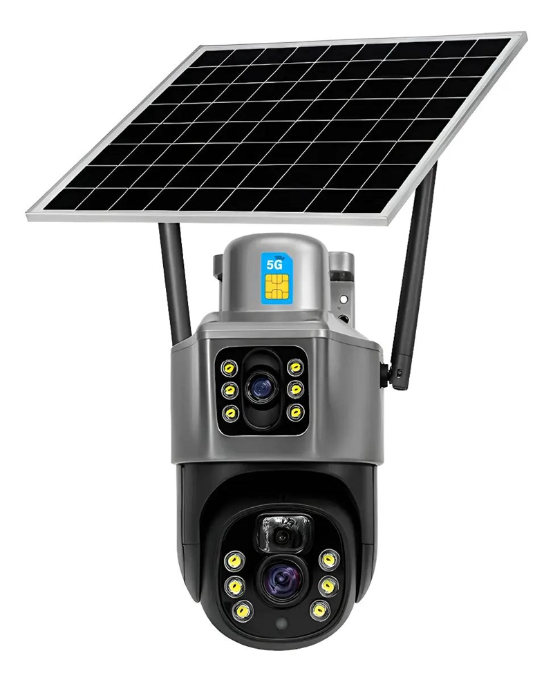 CAMARA SOLAR DOBLE LENTE CON CHIP INTEGRADO - 1