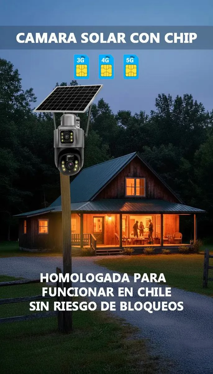 CAMARA SOLAR DOBLE LENTE CON CHIP INTEGRADO - 5